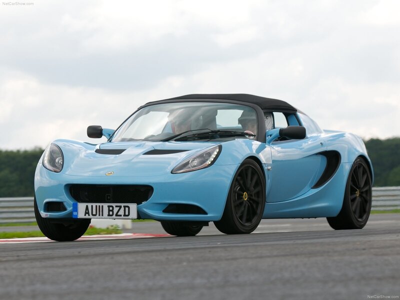 blue lotus elise on racetrack