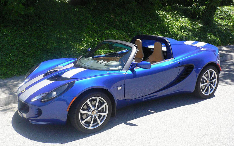 Blue Lotus Elise sports car