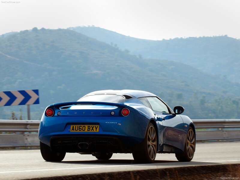 Blue Lotus Evora S on a mountain road