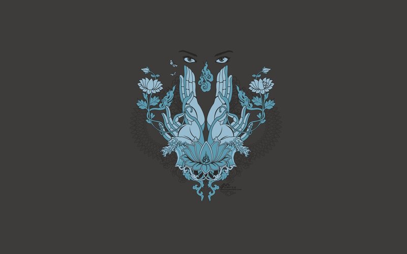 blue lotus mandala art