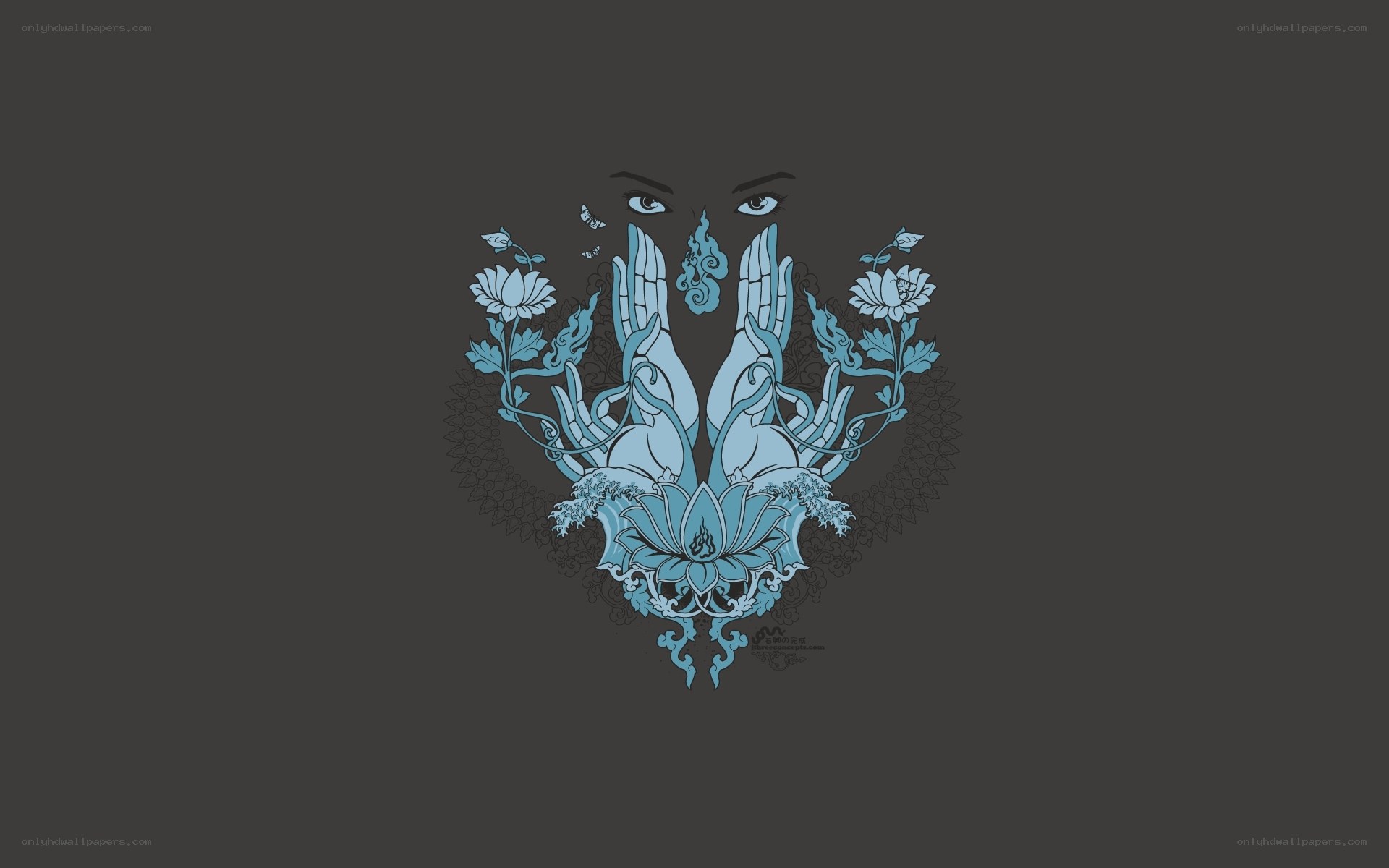 blue lotus mandala art