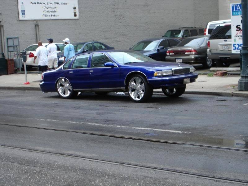 Blue Lowered Car