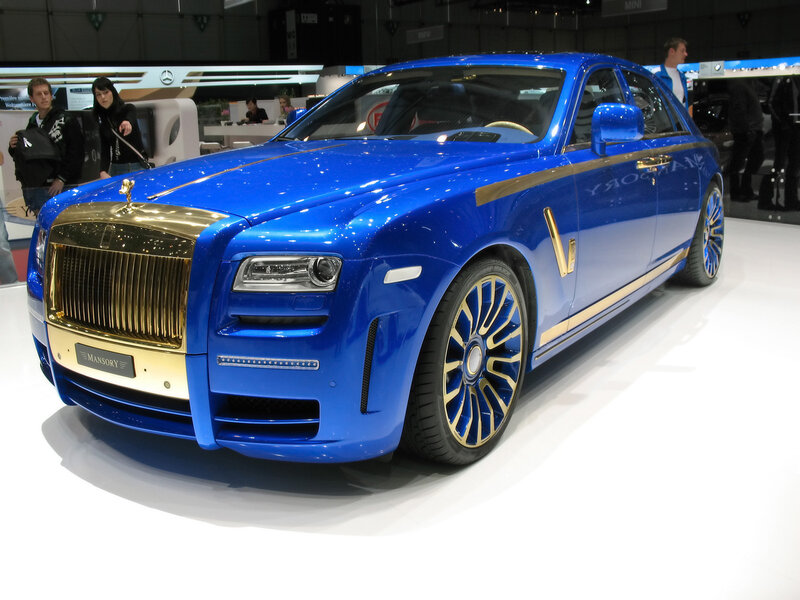 Blue Luxury Car — Showroom