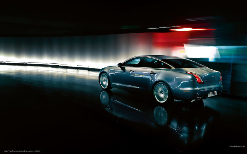 Blue Luxury Sedan — Dramatic, Night