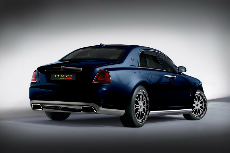 Blue Luxury Sedan — Dramatic