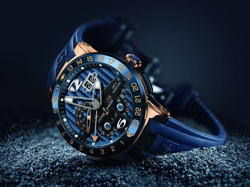 blue luxury watch