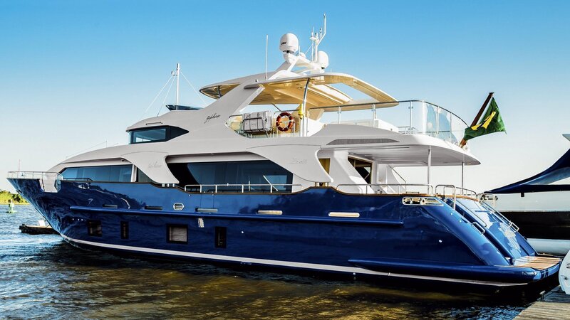 Blue Luxury Yacht