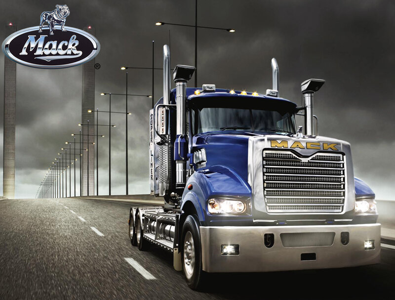 Blue Mack Truck — Dramatic