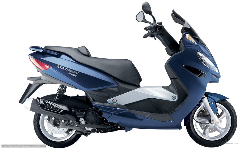 Blue Madison scooter