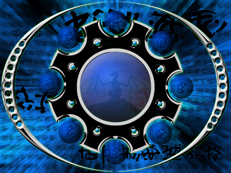 Blue magical gear design