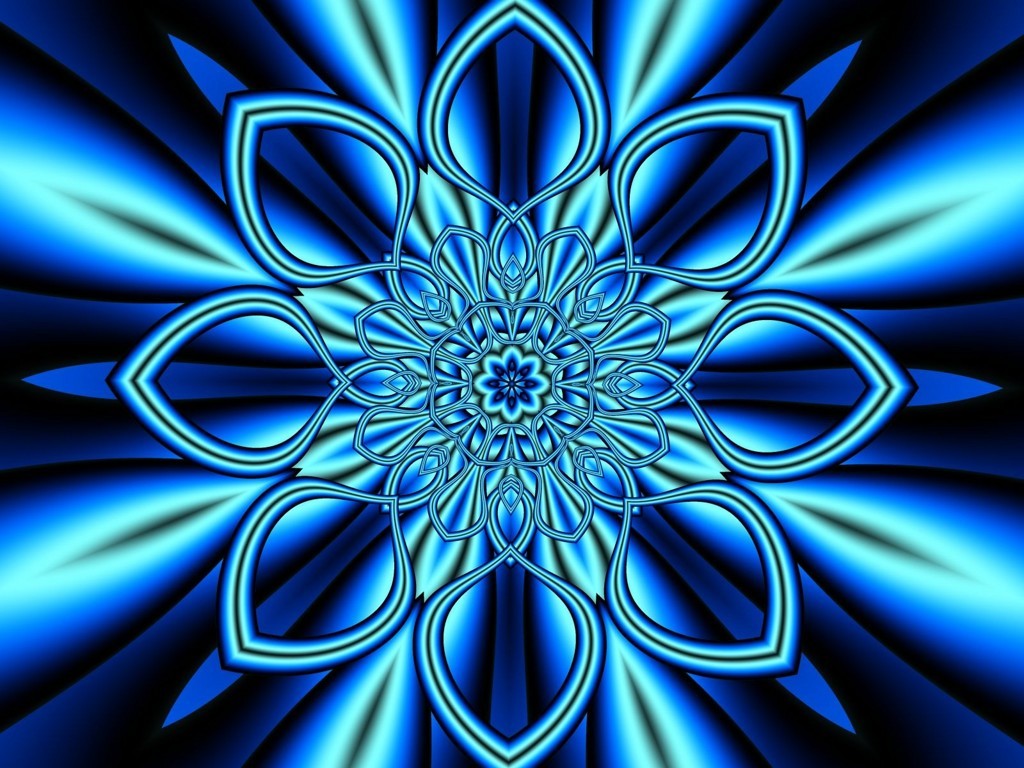blue mandala pattern