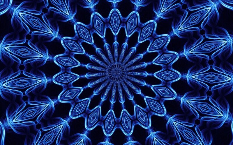 blue mandala pattern
