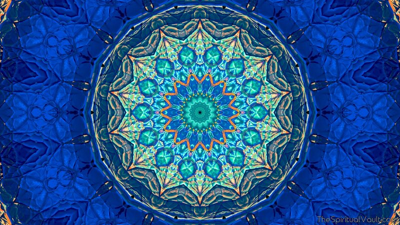 Blue Mandala Pattern — Hypnotic, Digital Art, Symmetry
