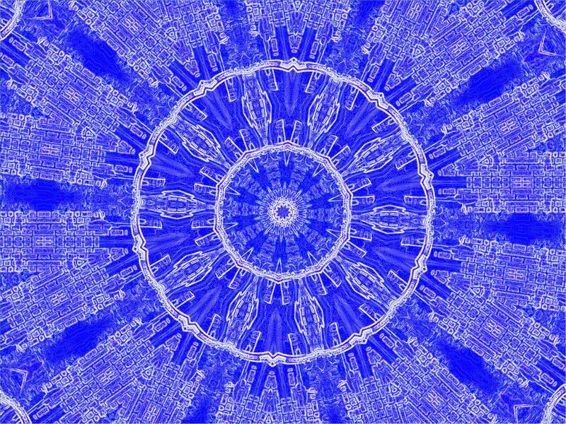 Blue Mandala Pattern — Hypnotic