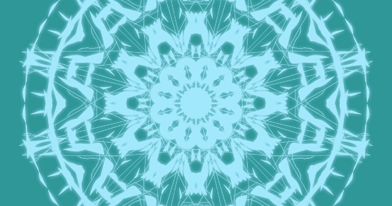 Blue Mandala Pattern — Teal