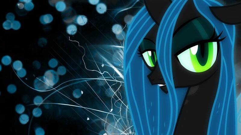Blue-maned Pony with Green Eyes