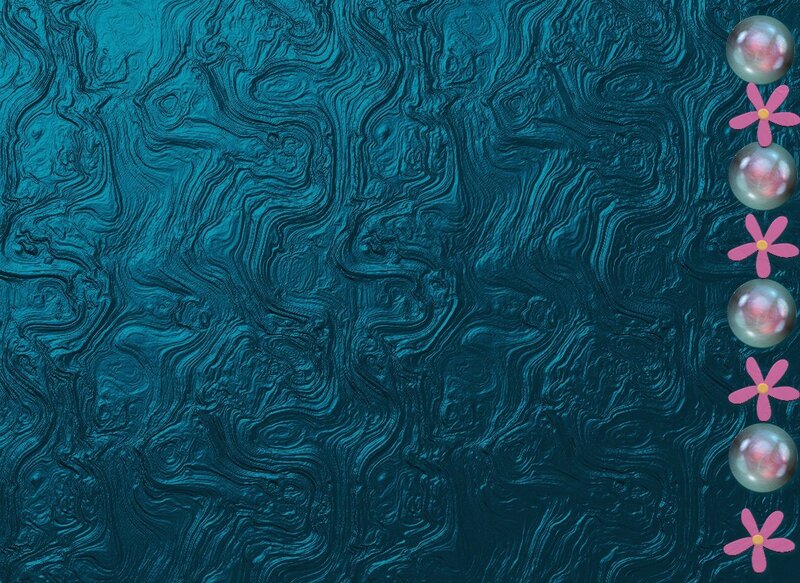 Blue marble texture with flowers