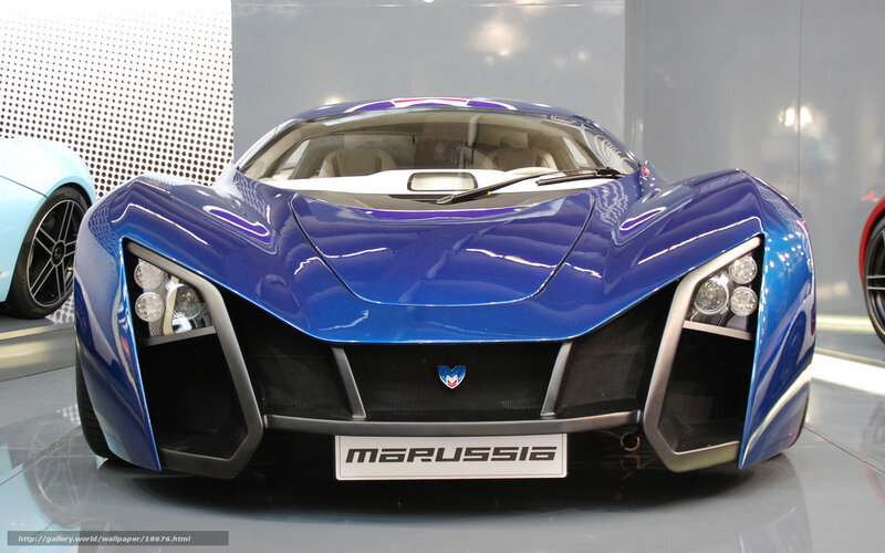 Blue Marussia sports car