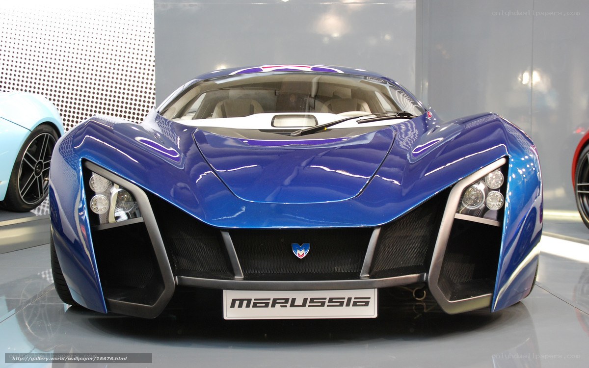 Blue Marussia sports car