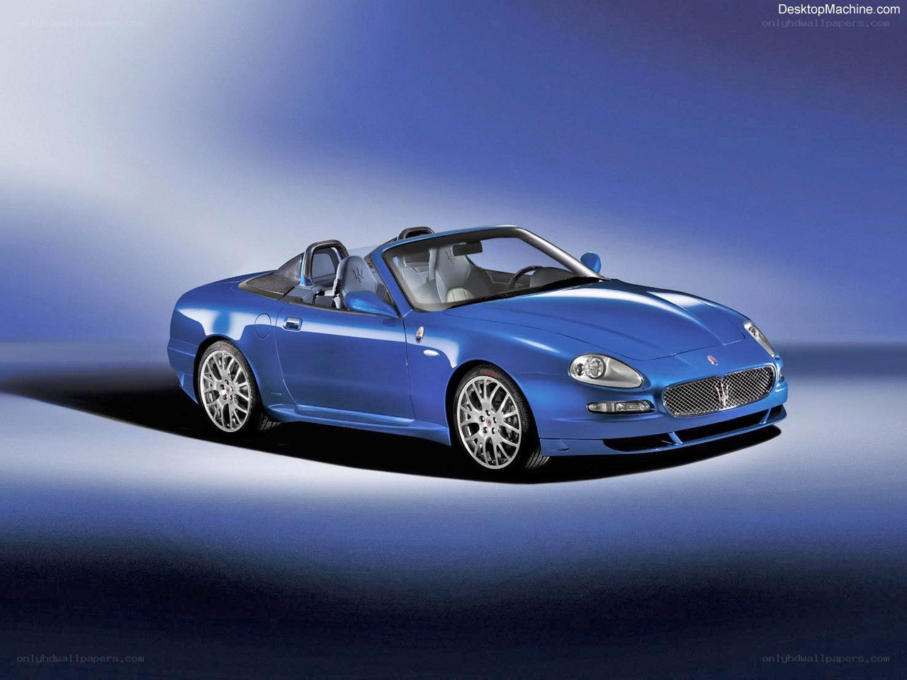 blue maserati convertible