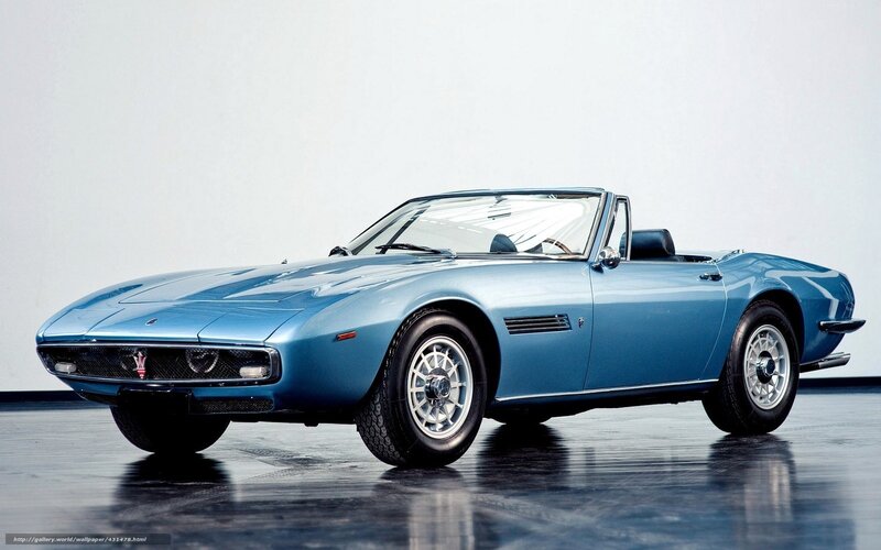 Blue Maserati convertible