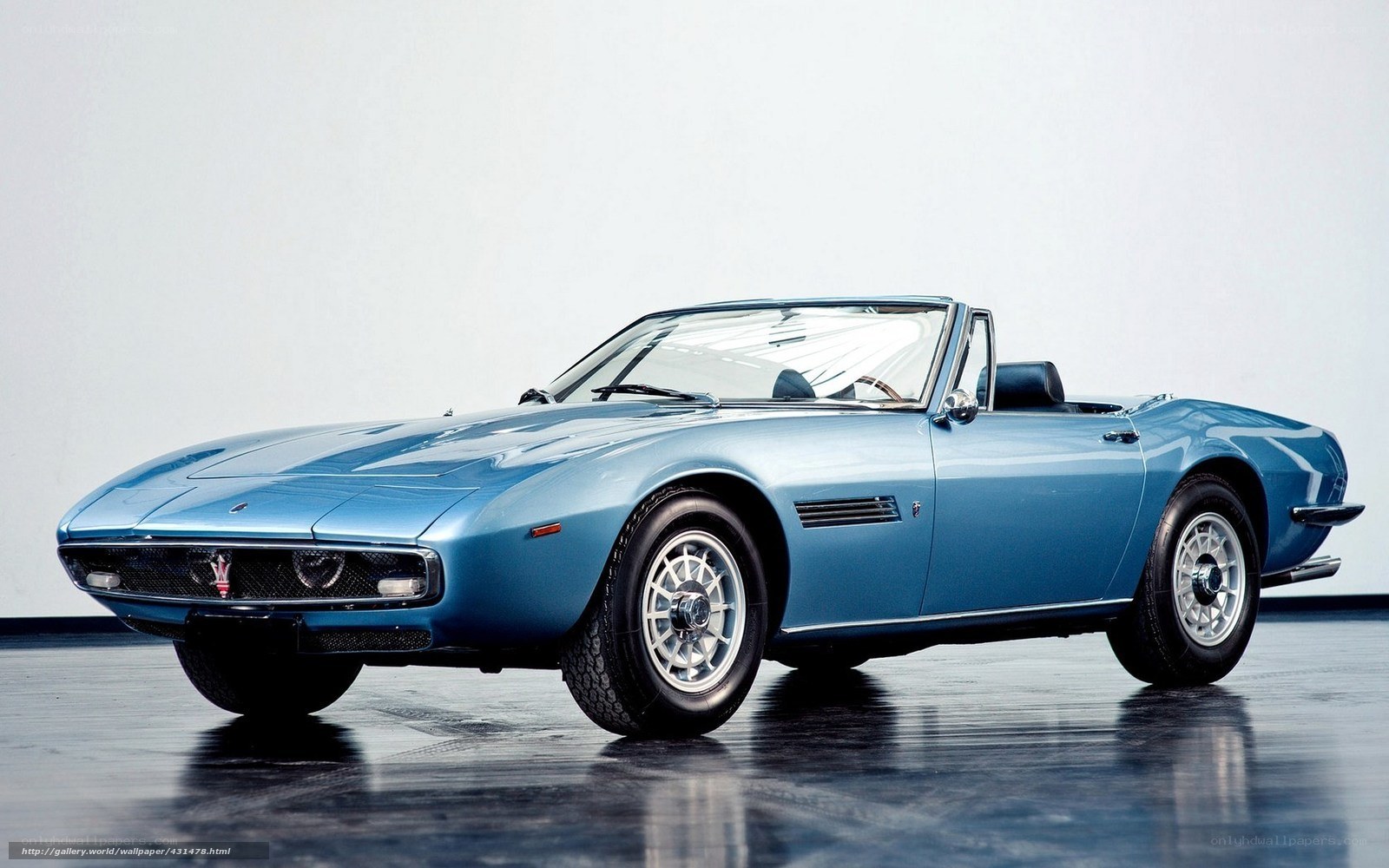 Blue Maserati convertible