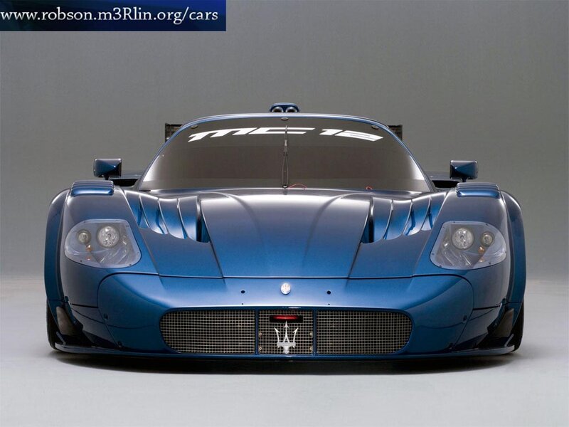 Blue Maserati MC12 race car