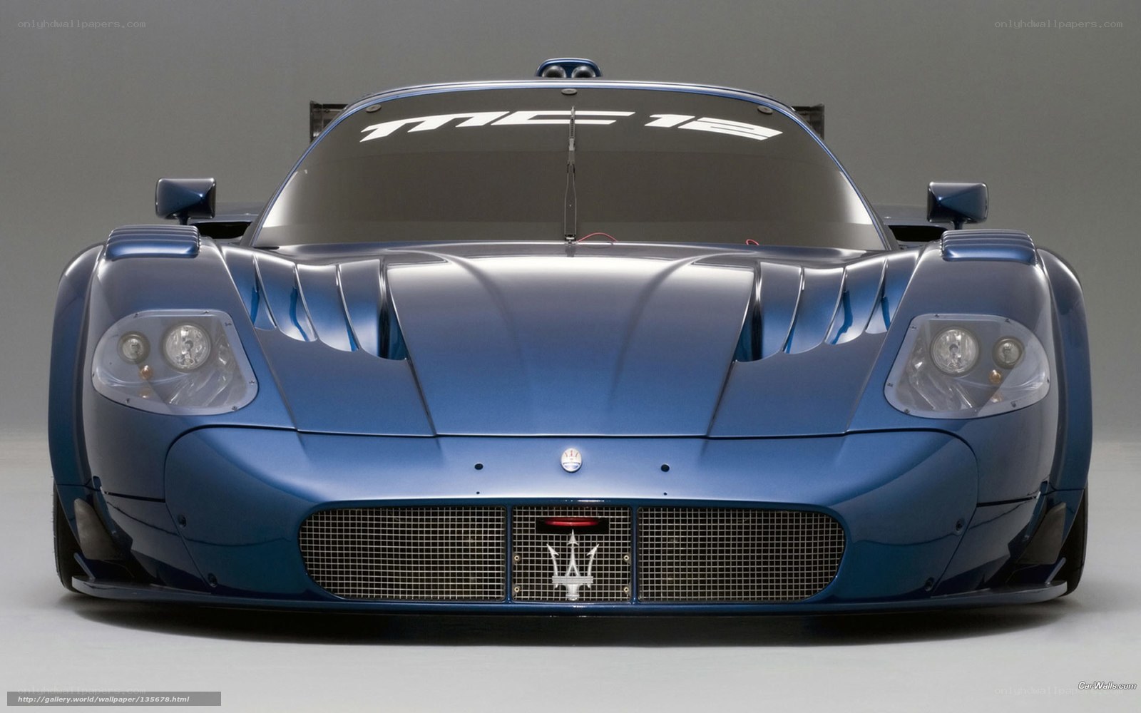 Blue Maserati MC12 race car