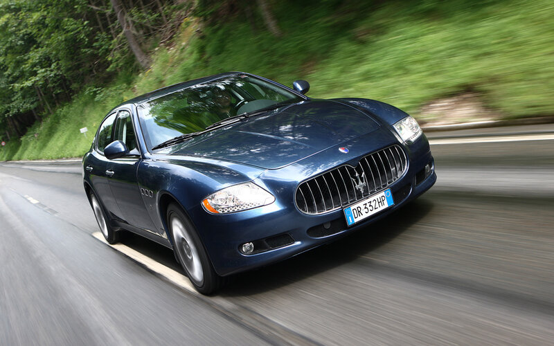 Blue Maserati Sedan