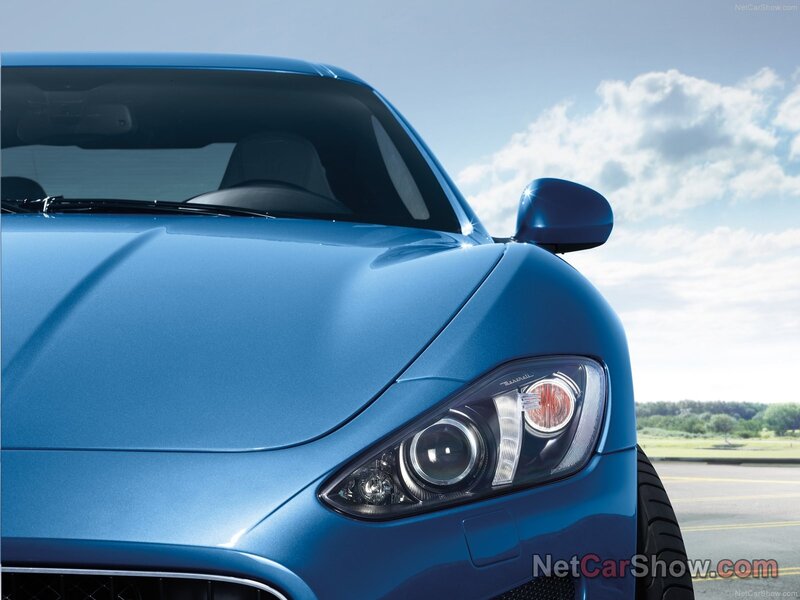 Blue Maserati sports car