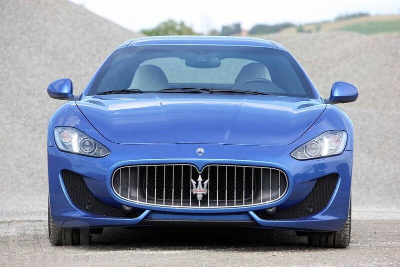 blue maserati sports car