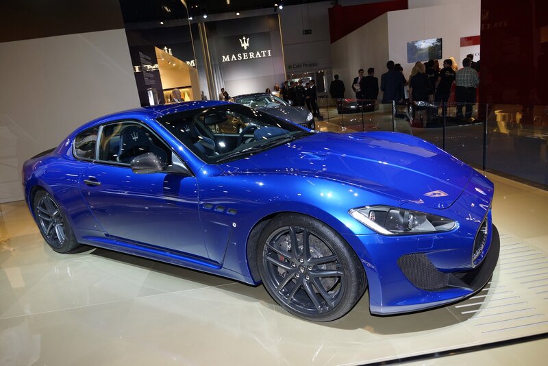 Blue Maserati sports car