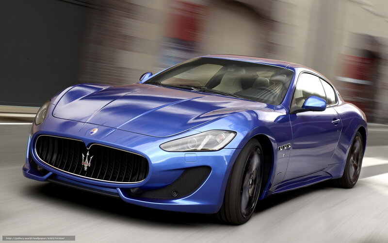 blue Maserati sports car