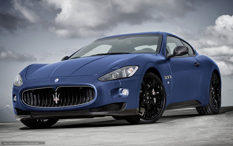 Blue Maserati Sports Car — Dramatic