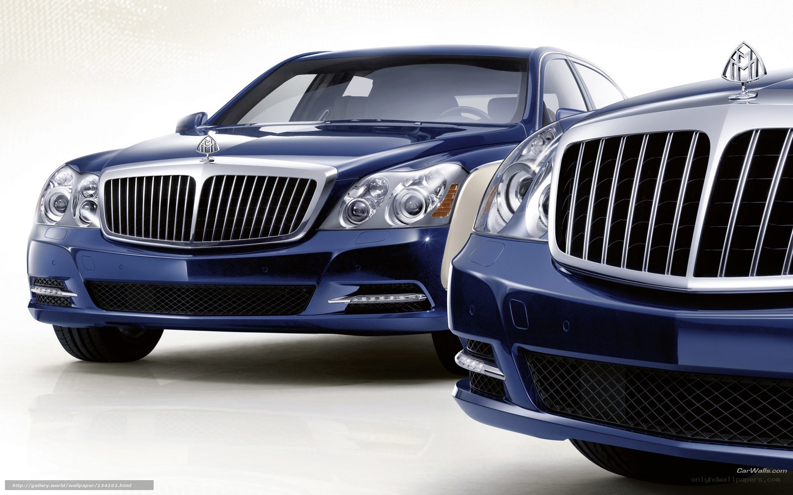 Blue Maybach luxury cars