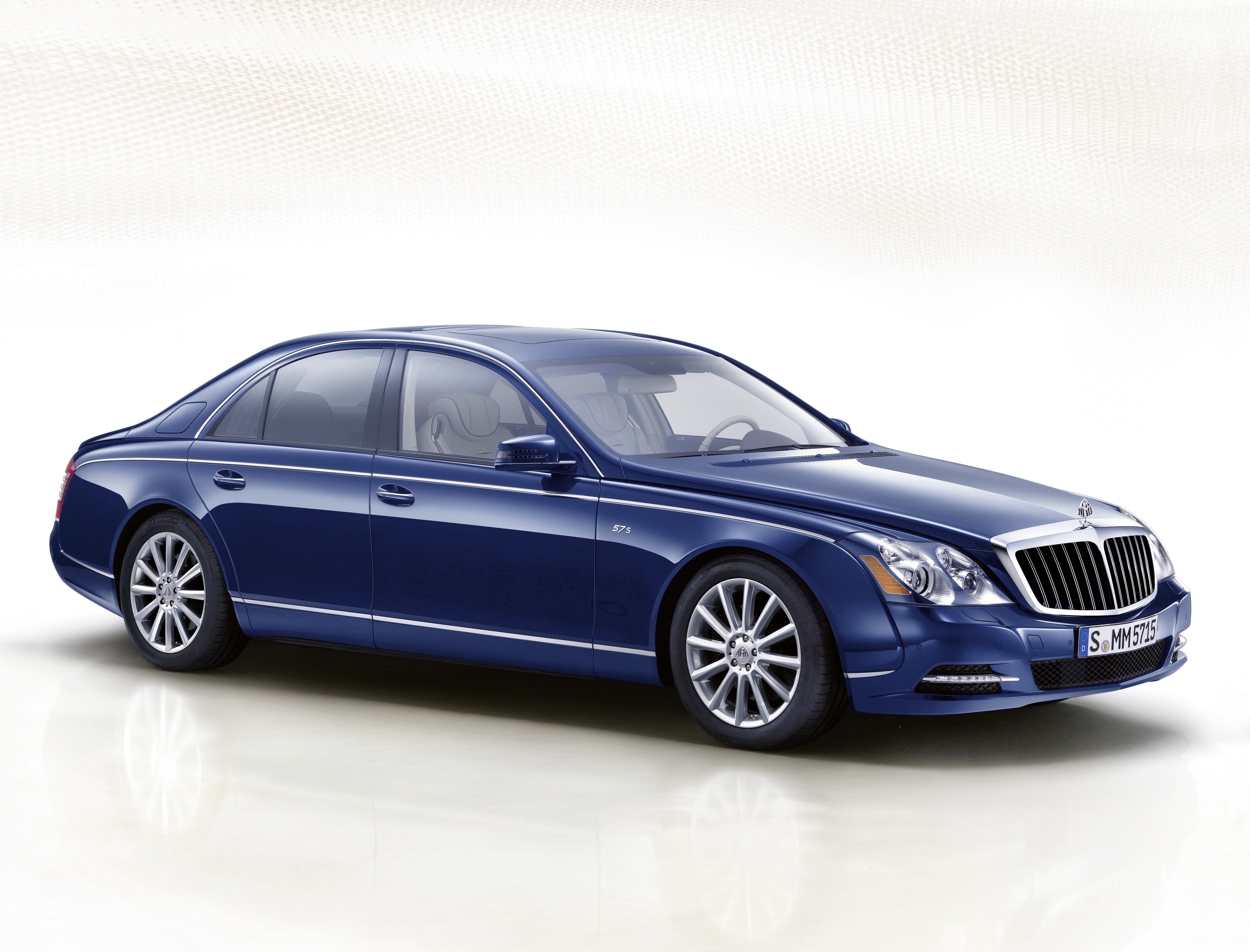 blue maybach sedan
