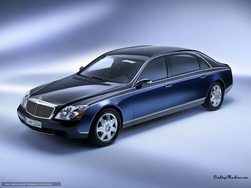 Blue Maybach Sedan — Dramatic, Photograph