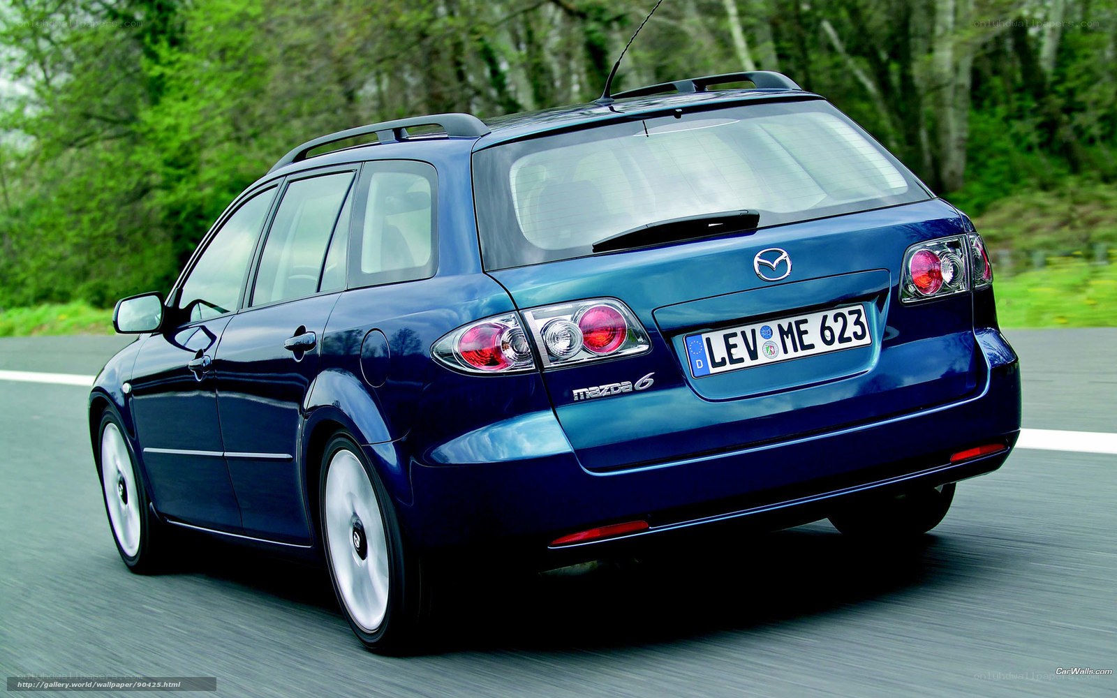 blue mazda 6 station wagon