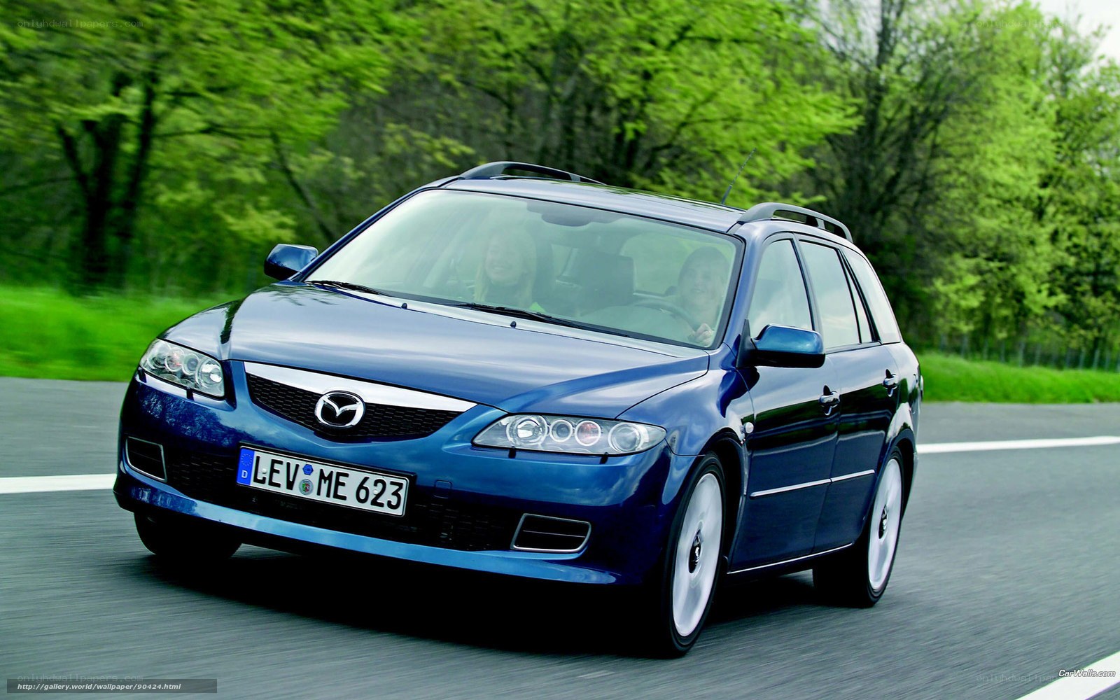 blue mazda 6 station wagon