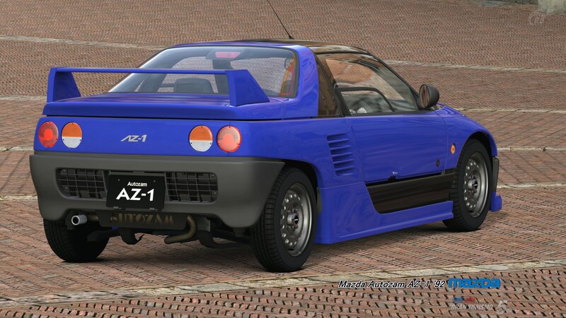 Blue Mazda Autozam AZ-1