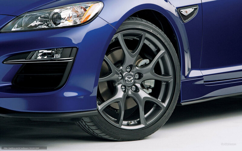 blue mazda car wheel