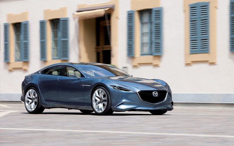 Blue Mazda concept car