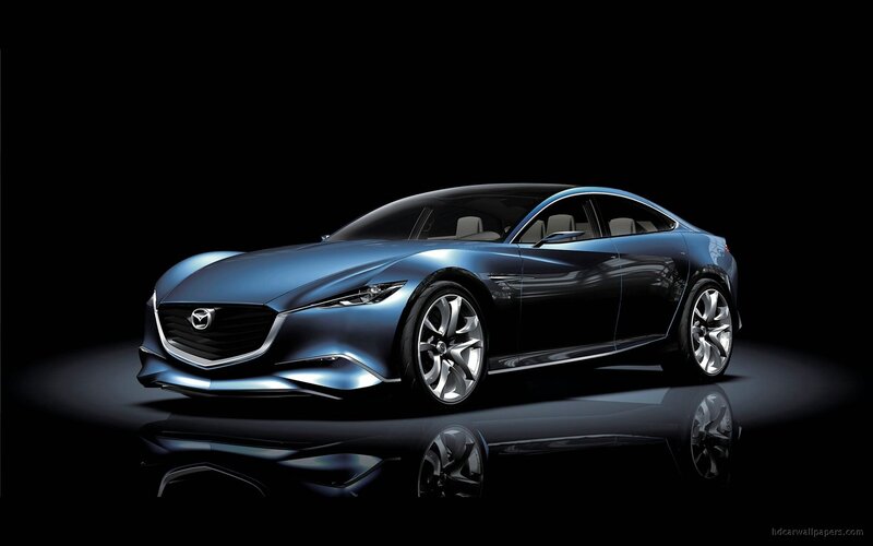 Blue Mazda Concept Car — Dramatic, 3d Render