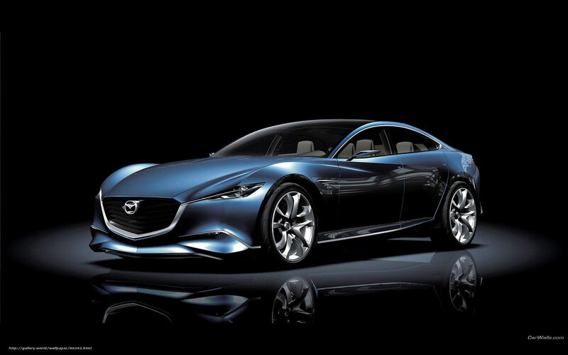Blue Mazda concept car