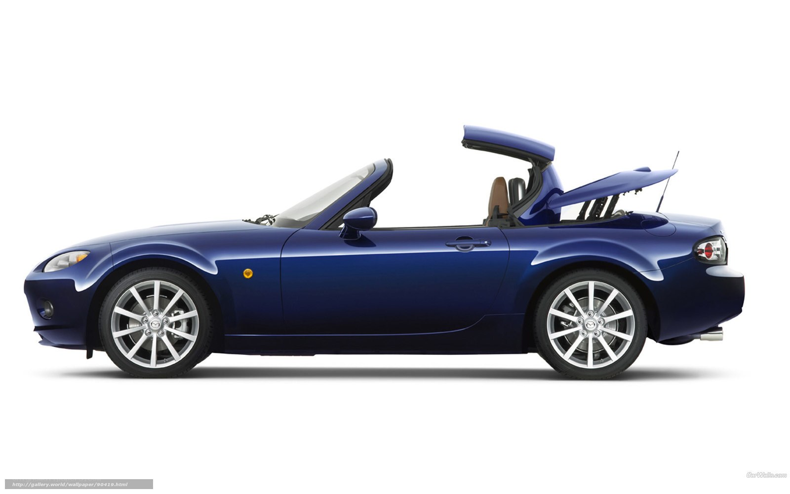 Blue Mazda MX-5 Miata convertible