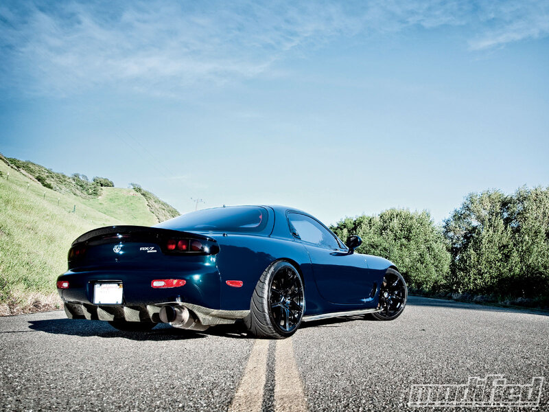 Blue Mazda Rx-7 Car