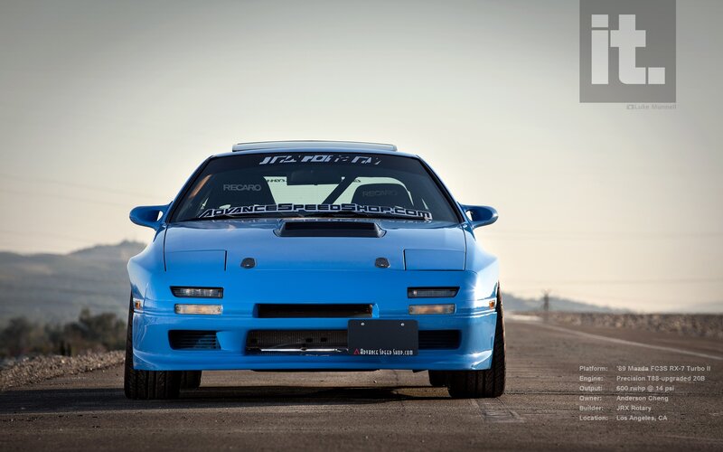 Blue Mazda RX-7 Turbo