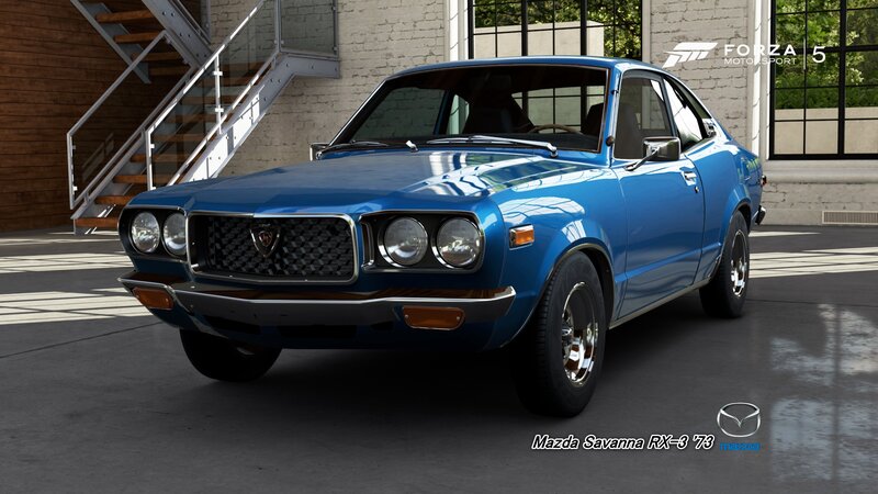 Blue Mazda Savanna Rx-3