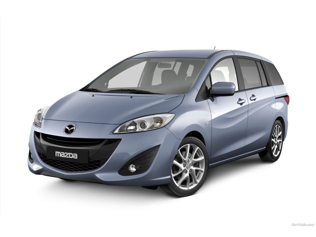 Blue Mazda5 minivan