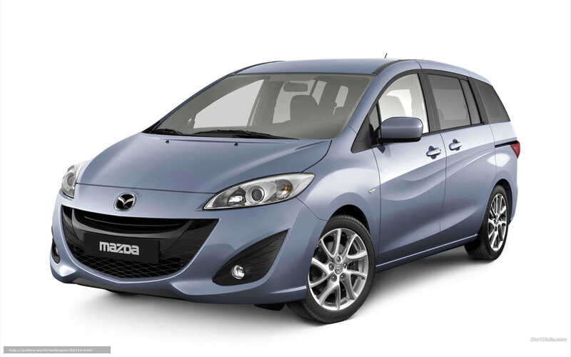 Blue Mazda5 minivan
